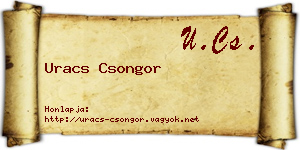 Uracs Csongor névjegykártya